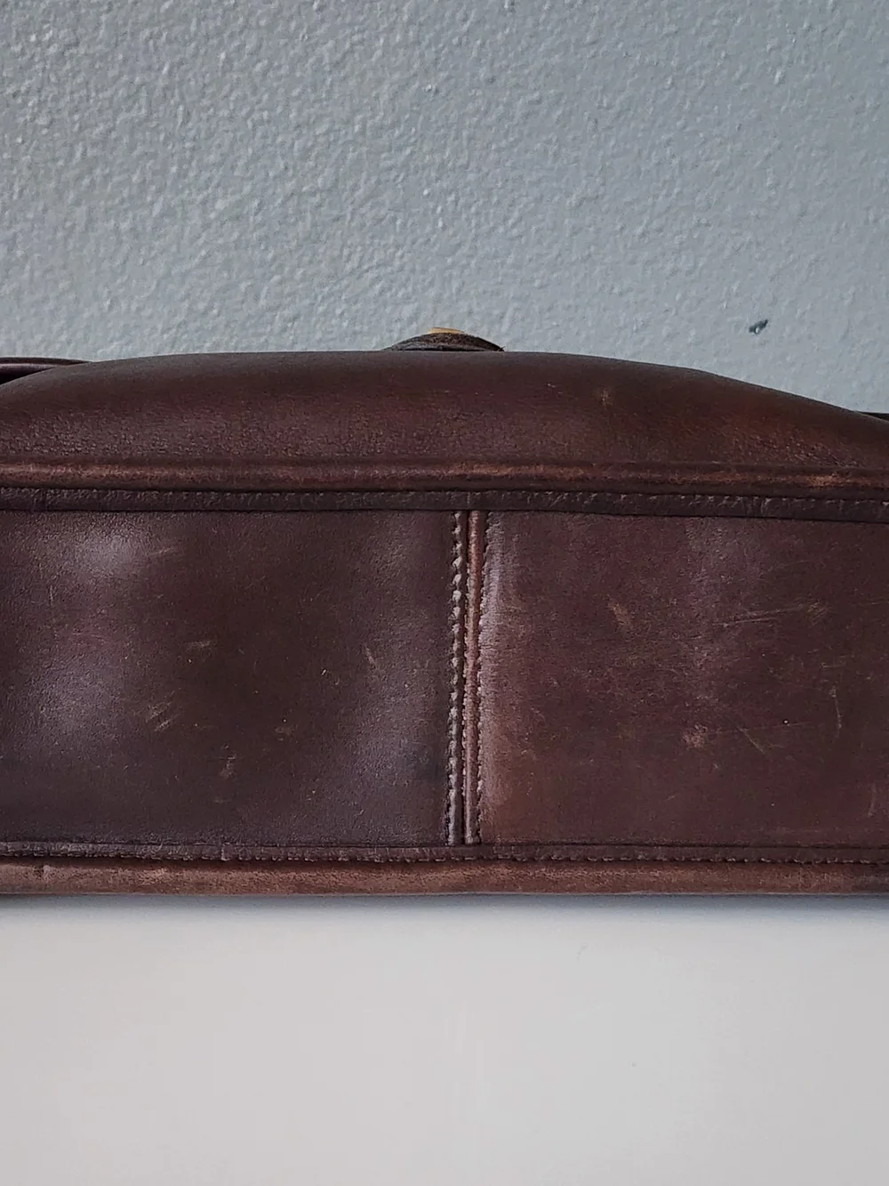Vintage Coach Willis 9927 Brown Glove Tanned Leather Crossbody Briefcase USA